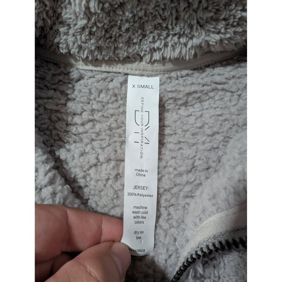 DYI Women's 1/2 Zip Fuzzy Fleece Sweater Steel Gray Size XS - Picture 4 of 5